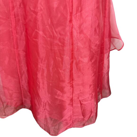 Blondie Nites 90s Y2K Organza Halter V-Neck Formal Prom Corset Back Dress 3 XS S - Picture 7 of 15